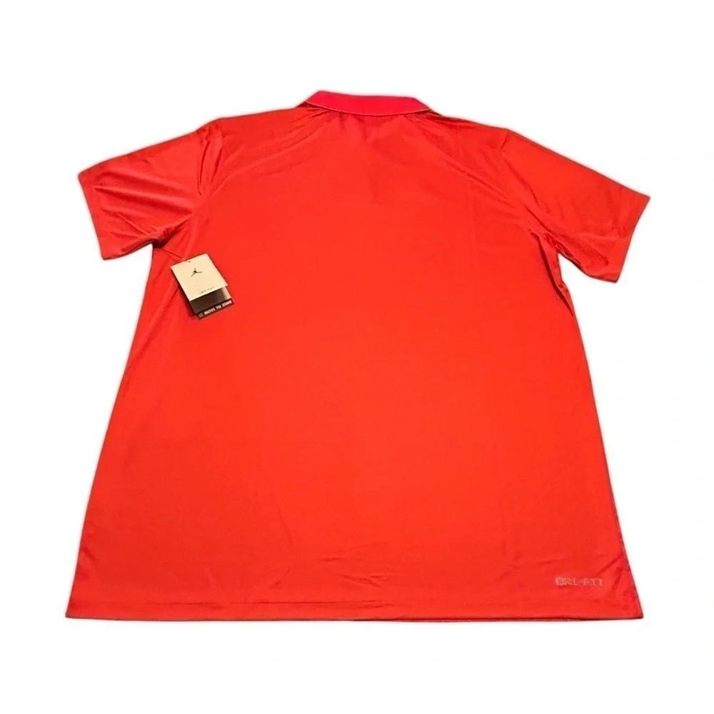 JORDAN DRI-FIT VICTORY COACHES POLO UNIVERSITY RED/GYM RED/WHITE NWT
